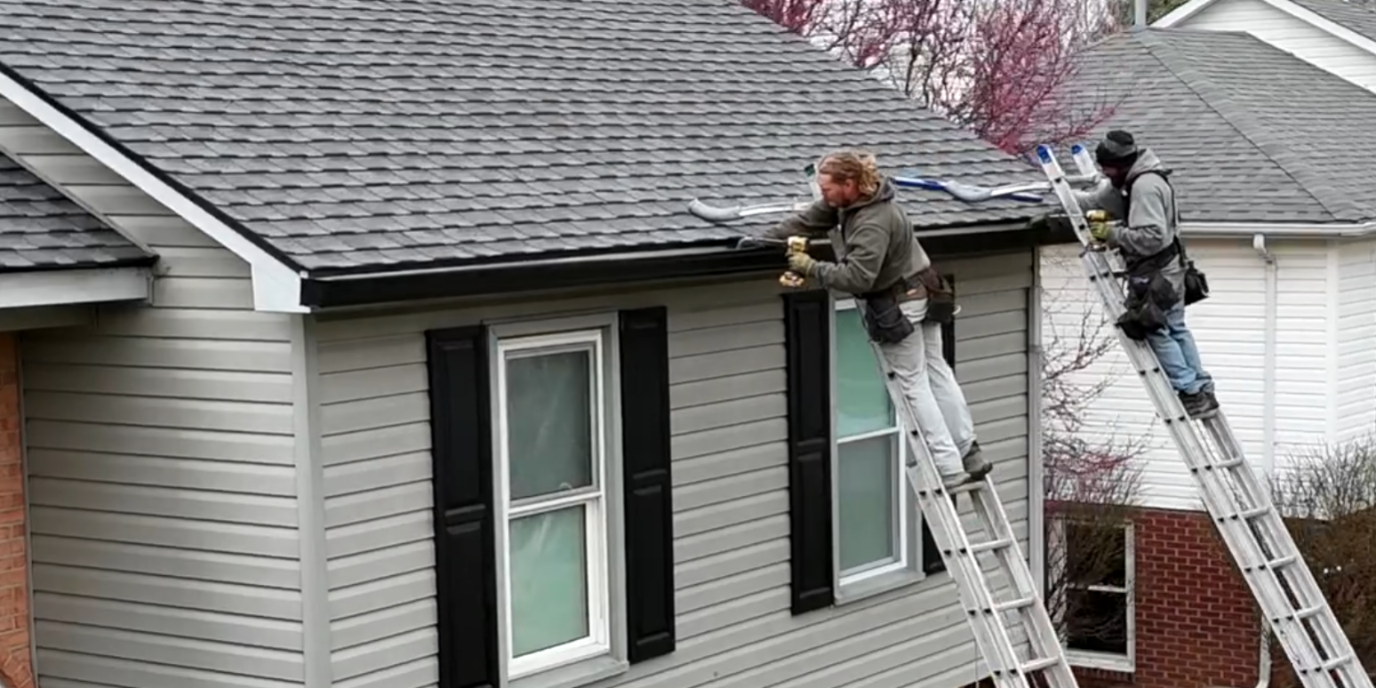 spring gutters installed