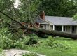 storm damaged house